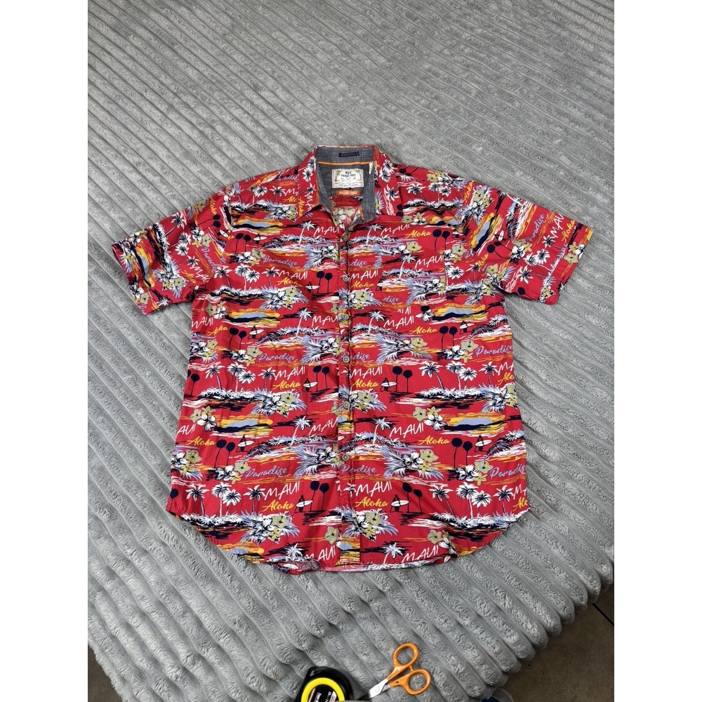 MBX Premium Goods Men's size XL "Paradise Shirt" cotton Hawaiian shirt